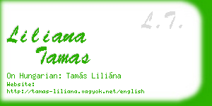liliana tamas business card