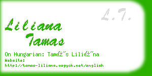 liliana tamas business card